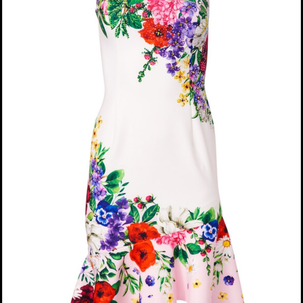 VENUS Pink and Yellow Sheath Midi Dress Spaghetti Strap